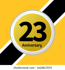 23 Year Anniversary Vector Template Design Illustration