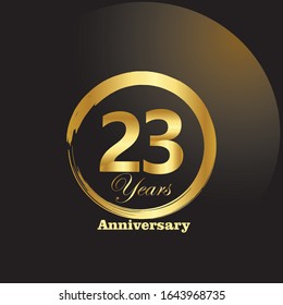 23 Year Anniversary Vector Template Design Illustration
