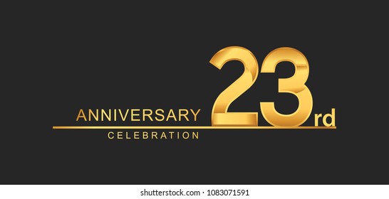 23rd Anniversary Golden Images Stock Photos Vectors Shutterstock