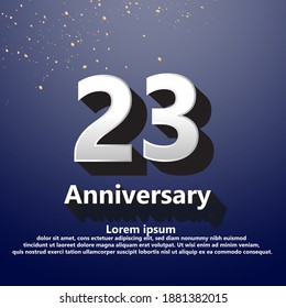 23 years anniversary celebration logo vector template design