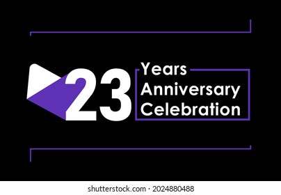 Diseño de plantillas vectoriales de celebración de 23 años