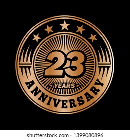 23 years anniversary. Anniversary logo design. Vector and illustration.