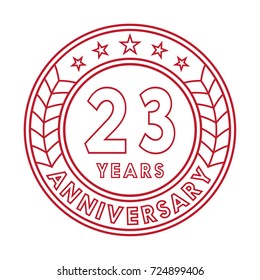 23 years anniversary logo template. 