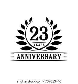 23 Years Anniversary Logo Template Stock Vector (Royalty Free ...