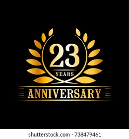 23 years anniversary logo template. 