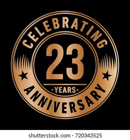 23 years anniversary logo. Vector and illustration.
