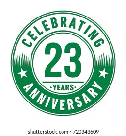 23 years anniversary logo. Vector and illustration.