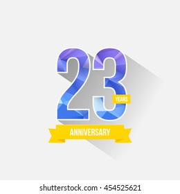 23 Years Anniversary with Low Poly Design