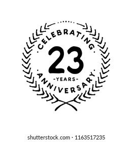 23 years design template. 23rd vector and illustration.