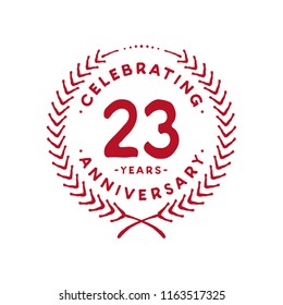 23 years design template. 23rd vector and illustration.
