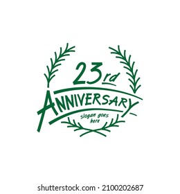 23 Jahre Design-Vorlage. Vektorgrafik und Illustration. Logo für 23 Jahre.