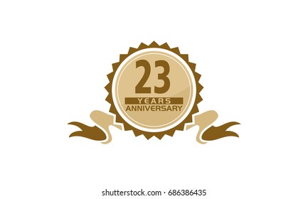 23 Years Ribbon Anniversary 