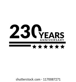 230 years anniversary celebration simple logo