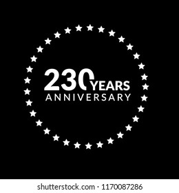 230 years anniversary celebration simple logo