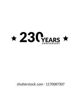 230 years anniversary celebration simple logo