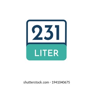 231 liters icon vector illustration