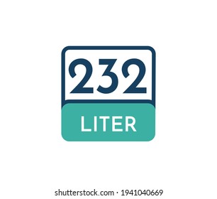 232 liters icon vector illustration