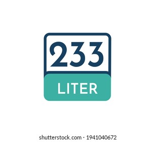 233 liters icon vector illustration