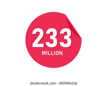 233 million texts on the white background