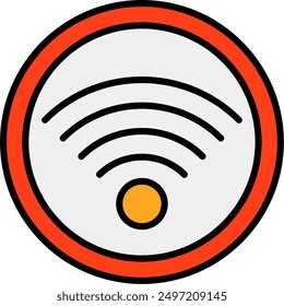 233 - Wifi Line Filled Vector Icon Design