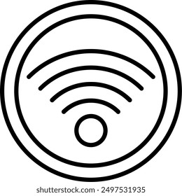 233 - Wifi Line Filled Vector Icon Design