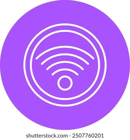 233 - Wifi Line Multi Circle Vector Icon Design