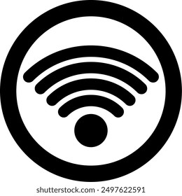 233 - Wifi Line Vector Icon Design