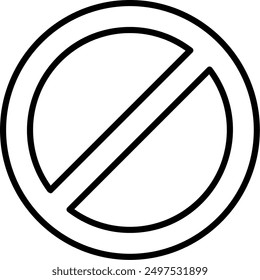 234 - Banned Line Filled Vector Icon Design