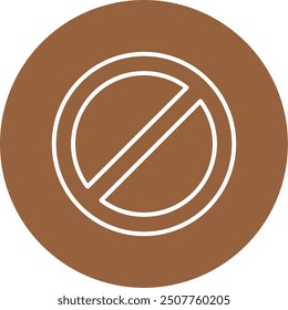 234 - Banned Line Multi Circle Vector Icon Design