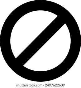 234 - Banned Line Vector Icon Design