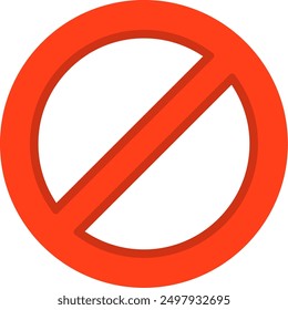 234 - Banned Line Vector Icon Design