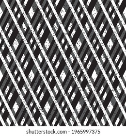 234 Seamless pattern with black and white interlace intersecting stripes. Seamless vector illustration eps 10.