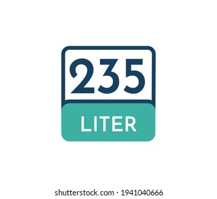 235 liters icon vector illustration