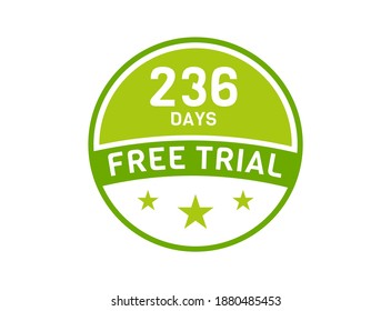 236 days free trial. 236 day Free trial badges