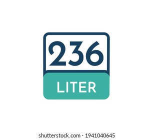 236 liters icon vector illustration