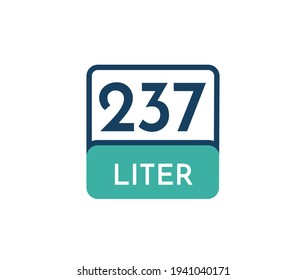 237 liters icon vector illustration