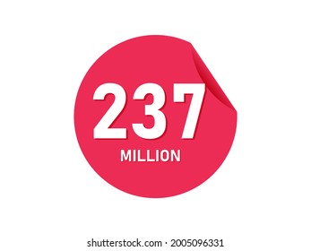 237 million texts on the white background