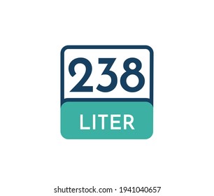 238 liters icon vector illustration