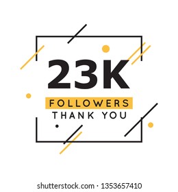 23k followers thank you design template