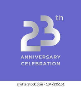 23rd Anniversary Celebration Vector Template Design Illustration