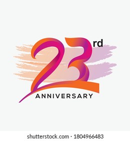 Vector de logo colorido en 23 años