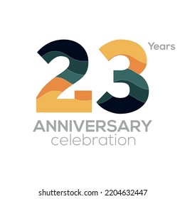 23rd Anniversary Logo Design Number 23 Stock Vector (Royalty Free ...