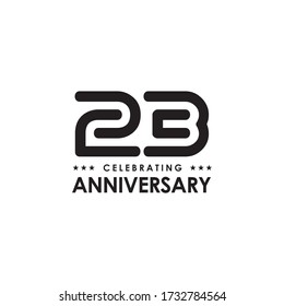 23rd Anniversary Logo Design Vector Template Stock Vector (Royalty Free ...