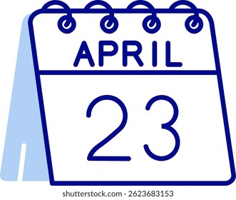 23rd of April Line vector Icon Design