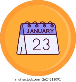 23 de janeiro Linha vetor Ícone Design