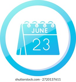 23 de junio Línea Vector Icon Design