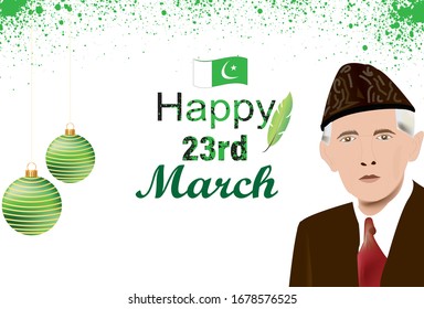 23rd of march Pakistan day celebration. vector illustration