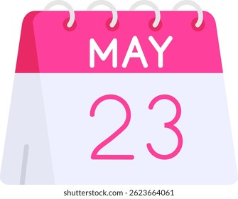 23. Mai Linie Vektor Icon Design