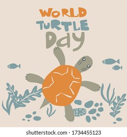 23rd May World Turtle Day Stock Vector (Royalty Free) 1734455123 ...