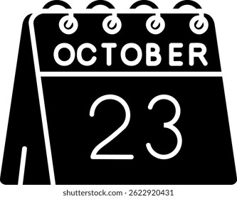 23rd of October Line vector Icon Design
